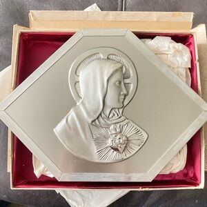 Vintage silver Religious Icon Plaque